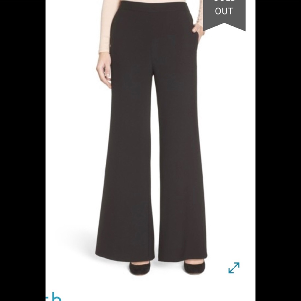 EUC Leith Black Wide Leg Dress Slacks Size Large